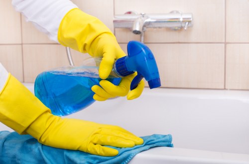 Mattress cleaning tools and vacuum on a bed