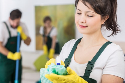 Commercial one off cleaning in an office workspace