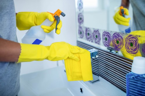 Professional Airbnb cleaning in a modern kitchen