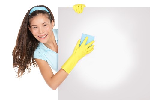 Clean, streak-free window reflecting daylight